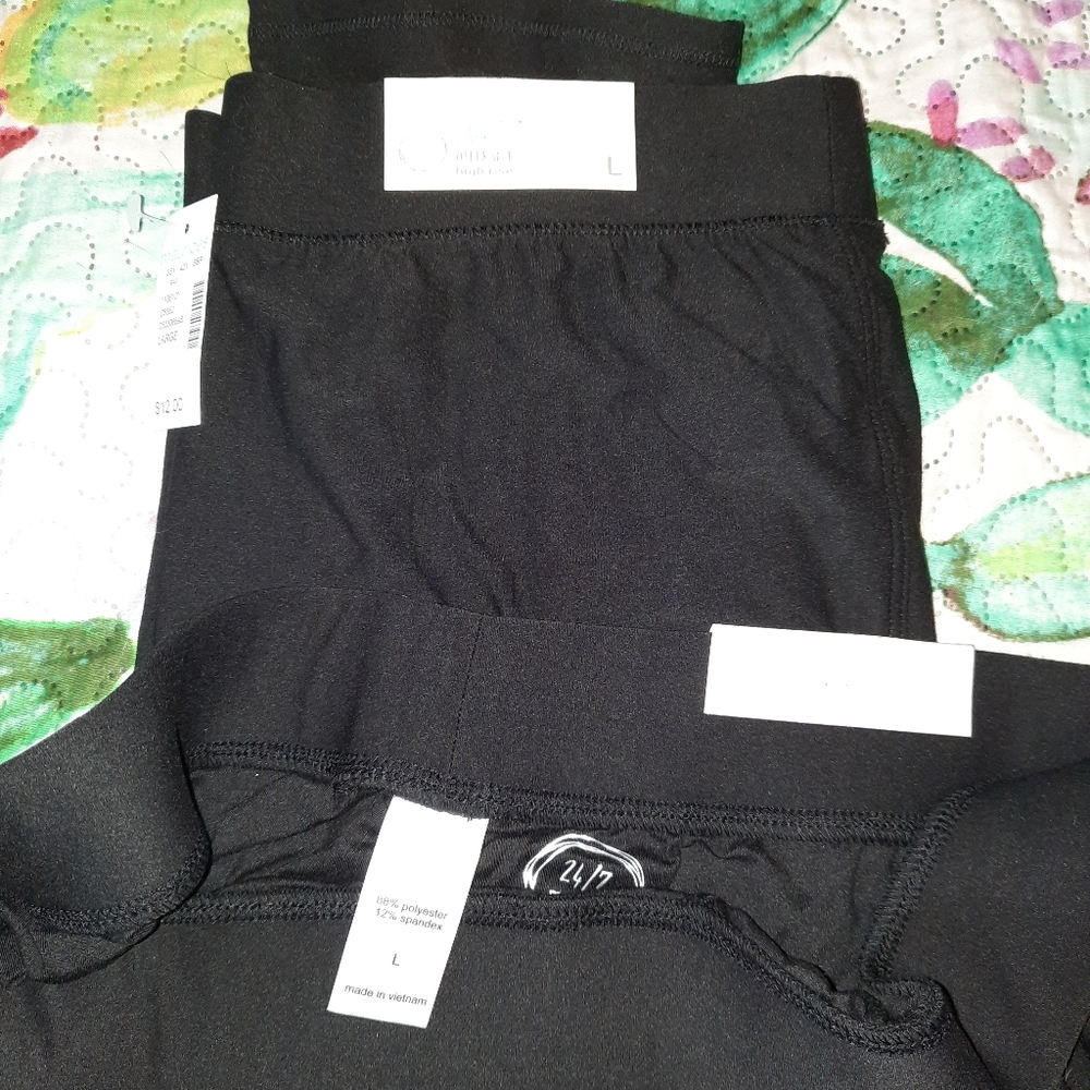 Two pr black capris Maurices brand